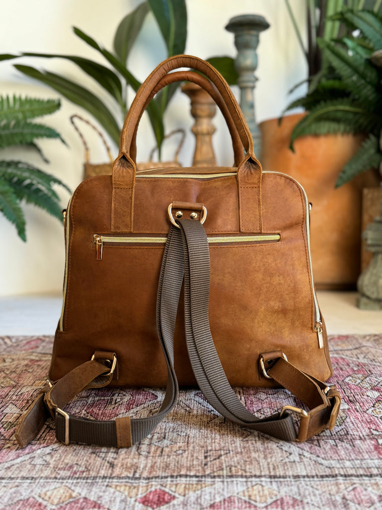 Luna Bag - Vintage Brown with Backpack Straps