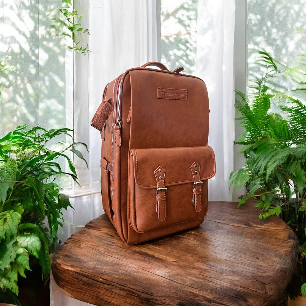 Saddle Brown- Bahia Camera Backpack