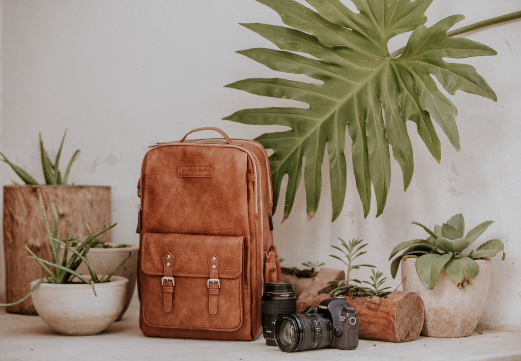 Saddle Brown- Bahia Camera Backpack