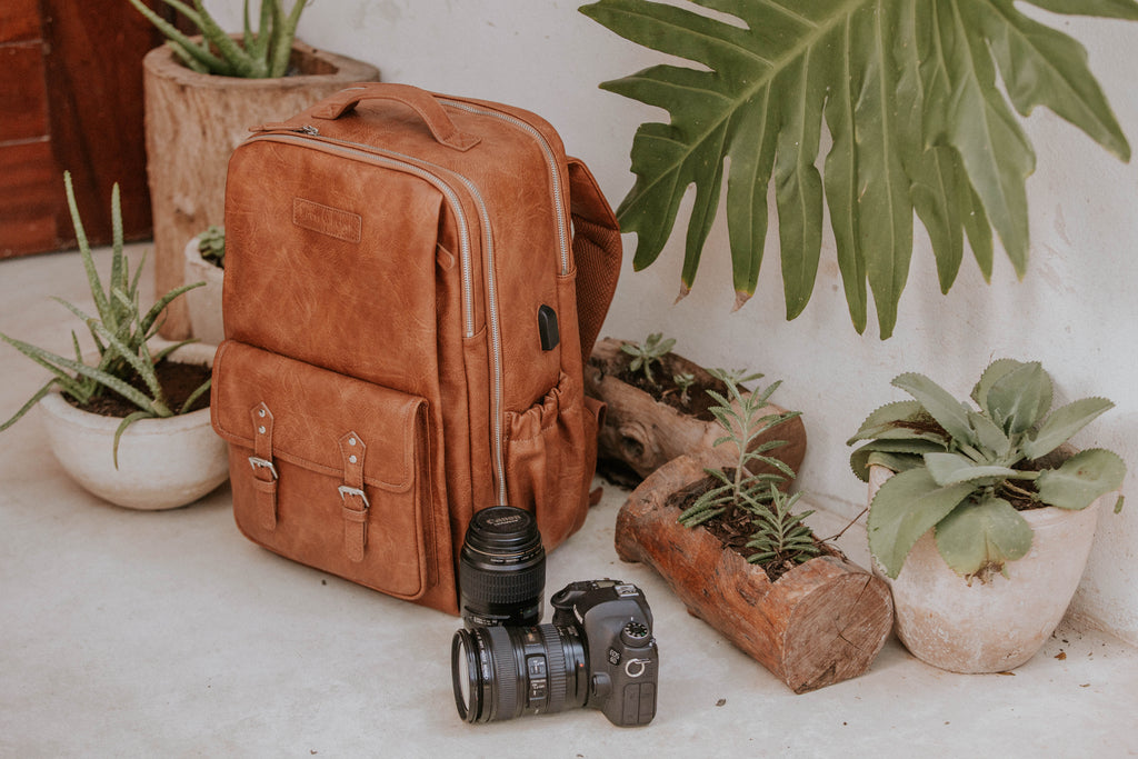 Saddle Brown- Bahia Camera Backpack